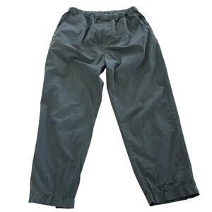 Albam Pants Mens 32 Green Garment Dyed Cotton Elastic Waist Relaxed Fit Portugal